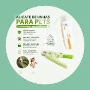 Cortador de Unhas Pet com LED para Cães e Gatos