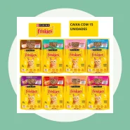 Sachê Friskies para Gatos – Kit com 15 Unidades – envio imediato