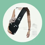 Mochila de Transporte Pet – Bolsa Sling Portátil para Gatos e Cachorros com Alça Ajustável, Viagem e Passeio Confortável