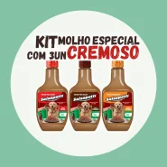 Kit 3un Molho Especial para Ração Cães Cremoso Salsapetti 250g