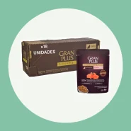 Ração Úmida Sachê GranPlus Gourmet Gatos Display 18 unidades de 85g cada