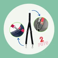 Cinto de Segurança Duplo para Cães e Gatos