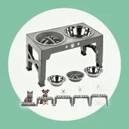 Comedouro Elevado em Inox para Cães e Gatos