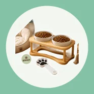 Comedouro e Bebedouro Elevados para Cães e Gatos