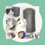Kit Peças Escovas de Parede para Gato Brinquedo Pet Catnip