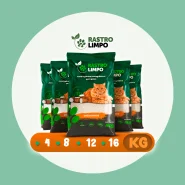 Areia 4 a 16kg Biodegradável Gato Grãos Finos Rastro Limpo
