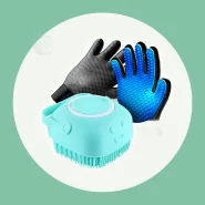 Kit Cuidados Pet Luva Tira Pelos Nano Escova Lava Pet