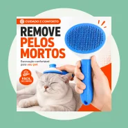 Escova Removedora Rasqueadeira Tira Pelos Mortos Pet, Animais, Gato