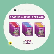 Kit 24 Unidades Whiskas Sachê 85g para Gatos Adultos Sabores
