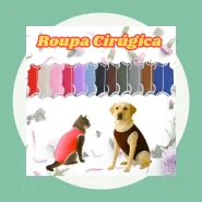 Roupa Cirúrgica Castração Protetora para Cães e Gatos Pós Macho