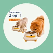 Bebedouro e Comedouro 2 em 1 para Pets