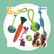 Brinquedo Pet Corda, Kit com 6 Unidades, Mordedor para Cachorro