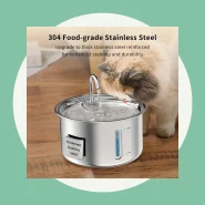 Aço Inoxidável Fonte para Gatos com Filtro 3l Dispensador