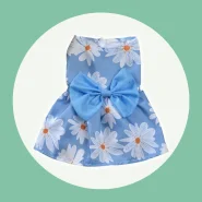 2025 Primavera Verão Novo Vestido Floral de Princesa para Cachorro