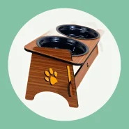 Comedouro e Bebedouro Elevados para Cães e Gatos