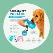Garrafa da Água Pet Bebedouro Portátil Cachorro Cachorros Gatos