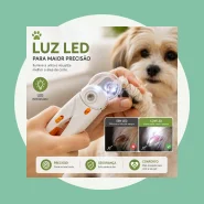 Alicate Cortador de Unha Pet Luz LED para Cães