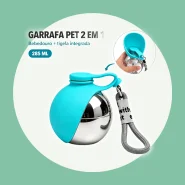 Garrafa Pet Portatil 285ml para Animais Bebedouro Passeio Cachorro