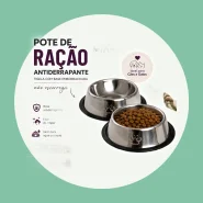 Comedouro em Inox para Cães e Gatos
