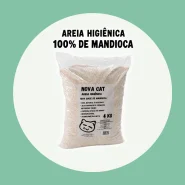 Areia Higiênica 100% Biodegradável para Gatos Nova Cat