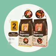 Kit com Ração para Gatos Quatree Supreme Castrados 1kg Controle