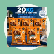 20kg Areia Sanitaria Higienica Super Natural Argila Absorvente