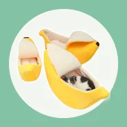 Banana Cat Bed House Funny Cute Cozy Cat Mat Beds Warm Durable.