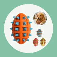 Brinquedo Mordedor para Cachorro Pet Bola Oval com Cravo Spike