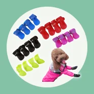 Bota de Cachorro Botinha de Silicone para Patas Patinhas.