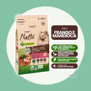 Ração Nattu Cães Adultos Raças Pequenas Frango com Mandioca 2,5kg