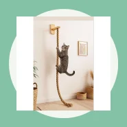 Brinquedo para gatos suporte com corda de sisal de parede escalada