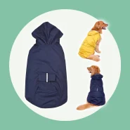 Capa De Chuva Cachorro Para Cães Roupa Impermeáveis Com Capuz