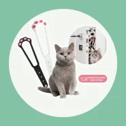 Trava de Suporte de Porta Espaçador Suspenso Para Gatos Animais de...