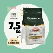 Ração Bionatural Gato Castrado 7,5kg  Super Premium Sabor Frango