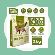 Kadi Areia Biodegradável Grão Fino Gato 2 Kg Milho e Mandioca