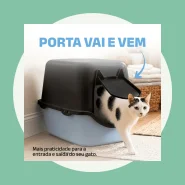 Caixa Areia Fechada Banheiro Toalete Sanitário Gato Antiodor Durapets...