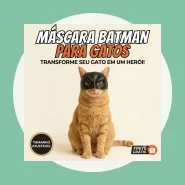 Máscara para gatos inspirado no Batman (Batcat)