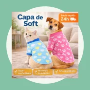 Roupa de Cachorro Capa de Soft Quentinha Roupa Pet Soft Macio