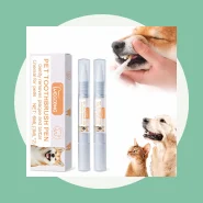 2 Canetas para Limpeza Dental de Pet Cães E Gatos Remove Tártaro.
