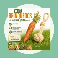 Kit 2 Brinquedos de Sisal Natural Para Roedores