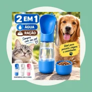Bebedouro e Comedouro 2 em 1 para Pets