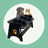 Comedouro e Bebedouro Elevados para Cães e Gatos