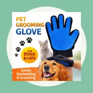 Luva Escova Nano Magnética Tira Pelos dos Pets Cães