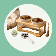 Comedouro e Bebedouro Elevados para Cães e Gatos