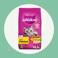 Ração Whiskas 10kg para Gatos Adultos Gato Frango Saco