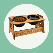 Comedouro e Bebedouro Elevados para Cães e Gatos