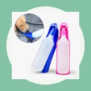 Bebedouro Portátil com Garrafa para Pet 500ml Cachorro Gato Passeio