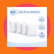 4 Refil Almofada 45x45 Para Sofa Poltrona Cama Macia e Confortável Envio Imediato