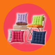Kit 4 Almofadas para Cadeira Futon 40x40 com Amarração Assento Macio Oxford Cozinha Sala