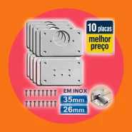 10 Placas de Reparo de Dobradiça Armário MDF Porta Cozinha
